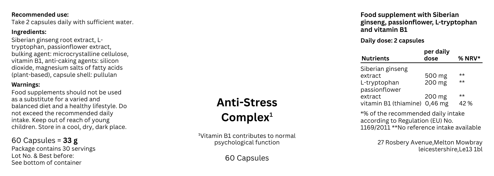 Nedvita Wellness Anti-Stress Complex 60 Capsules