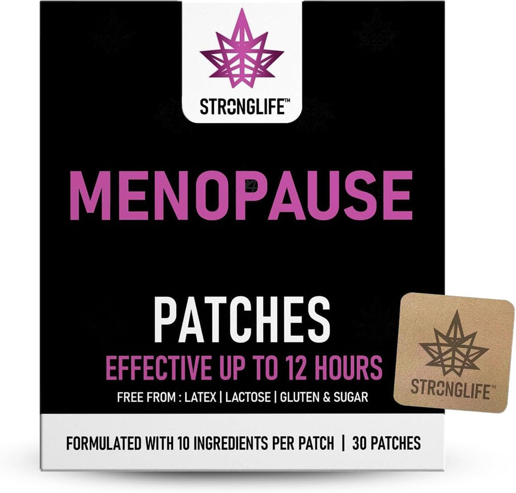 Menopause Supplements Patches – Stronglife Natural 60 Vitamin & Herbal Transdermal Patches for Women – High Absorption, Hormonal Balance - Menopause Relief & Perimenopause Support