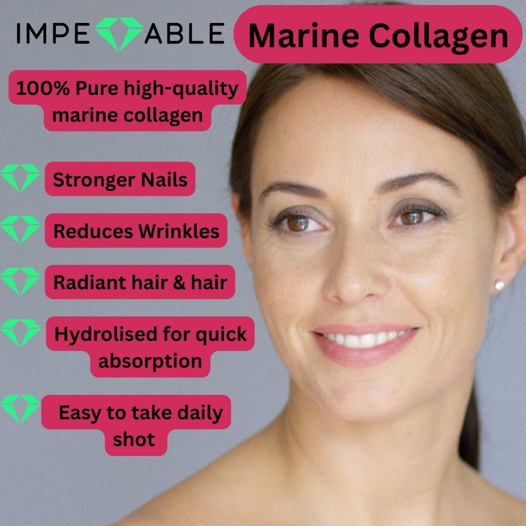 IMPECCABLE Liquid Marine Collagen 10,000mg – 500ml, Mixed Berry, Sugar Free