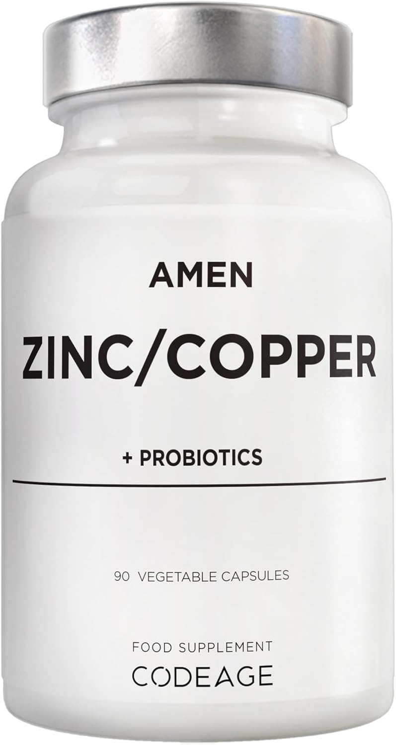 Zinc & Copper + Probiotics – 90 Capsules, 3 Month Supply, Vegan