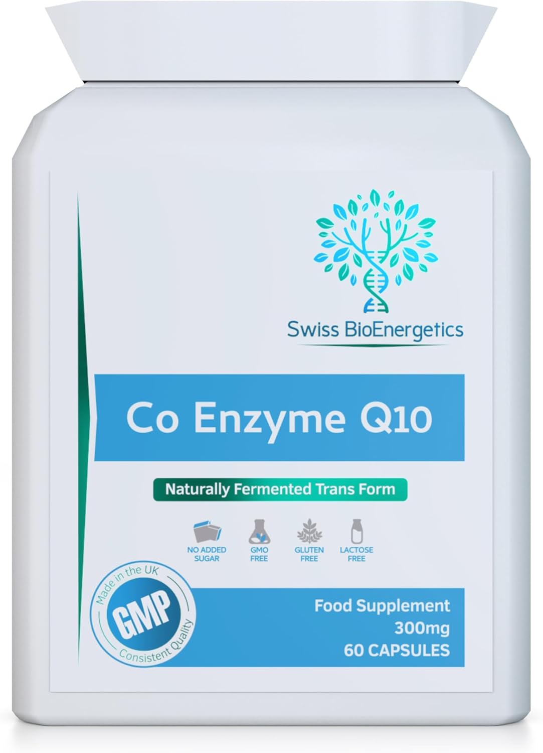 Co Enzyme Q10 CoQ10 300mg 60 Capsules - Superior Naturally Fermented Trans Form