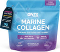 Marine Collagen Capsules 2000mg – Type 1 Hydrolysed Fish Collagen Peptides with Hyaluronic Acid 150mg, Biotin & Vitamin C | Hair Skin Nails & Joint Support Supplement for Women & Men | 90 Capsules