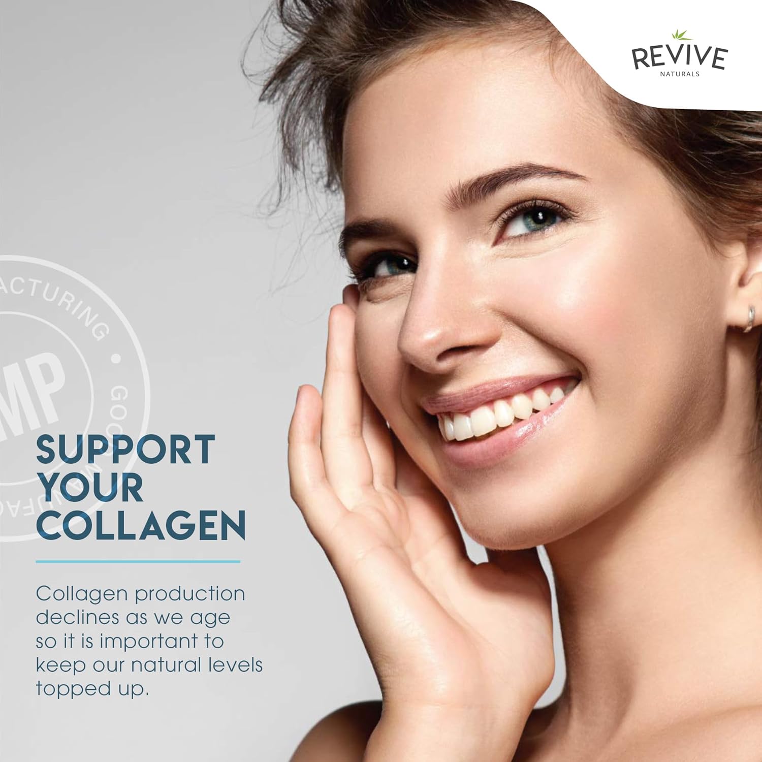 Marine Collagen Capsules 2400mg with Hyaluronic Acid & Vitamin C – 180 Capsules – High Strength Collagen Supplements for Women & Men – Premium Complex for Skin Joints Hair – by Revive Naturals