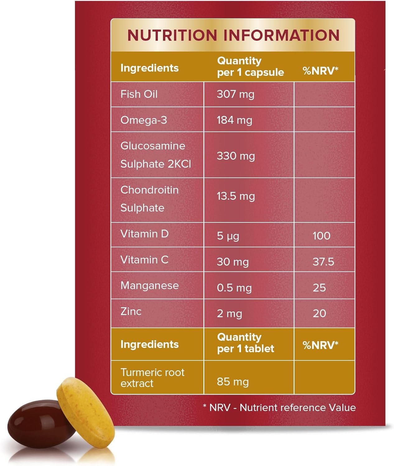 Seven Seas JointCare Plus Turmeric – Omega-3, Glucosamine & Chondroitin