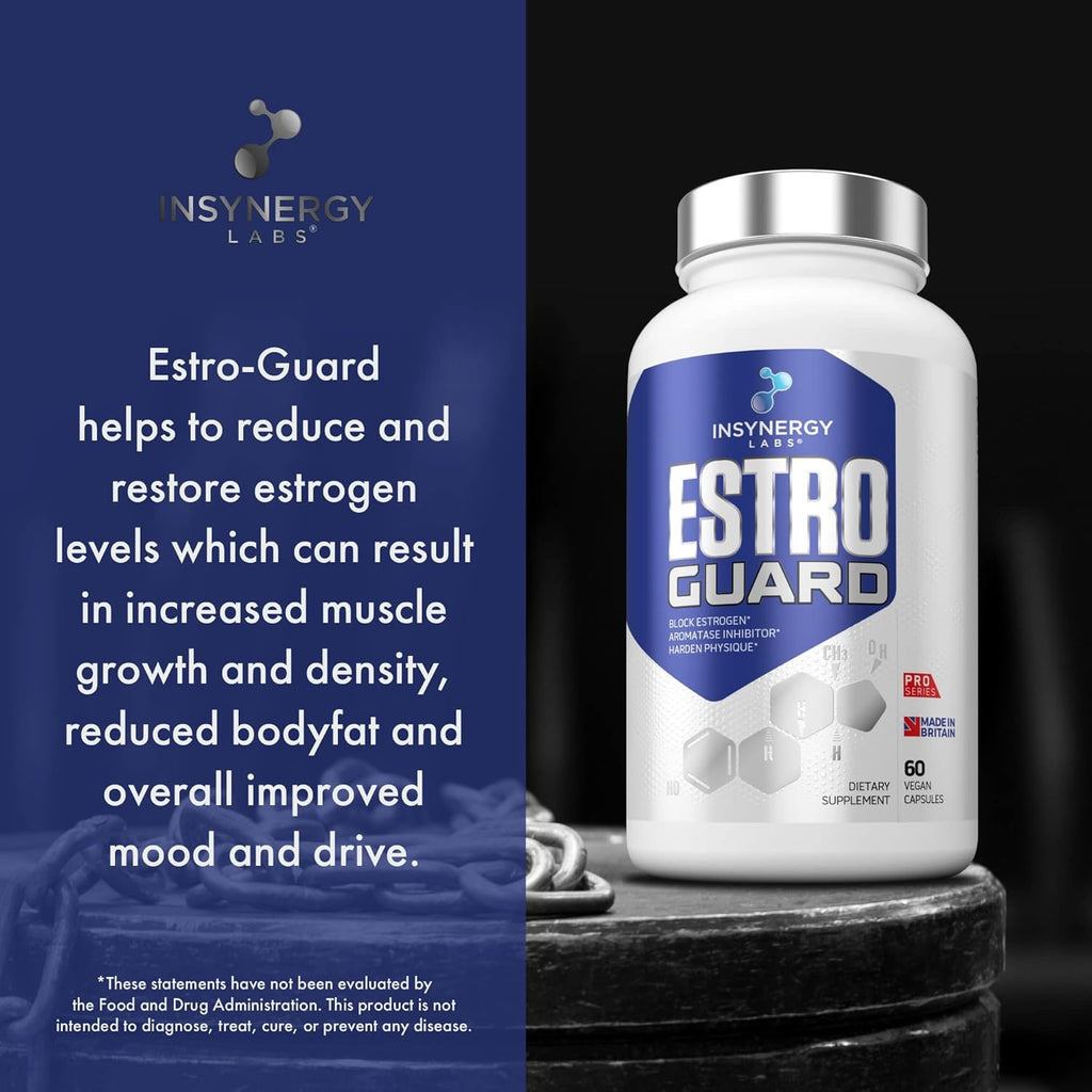 Estro Guard Estrogen Blocker for Men – 60 Vegan Capsules, Hormone Support