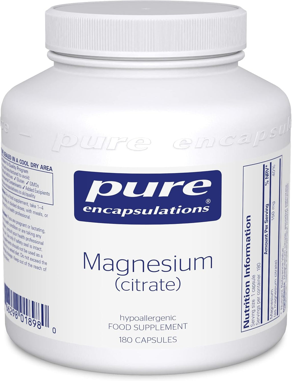 Pure Encapsulations Magnesium Citrate 150mg – 180 Capsules