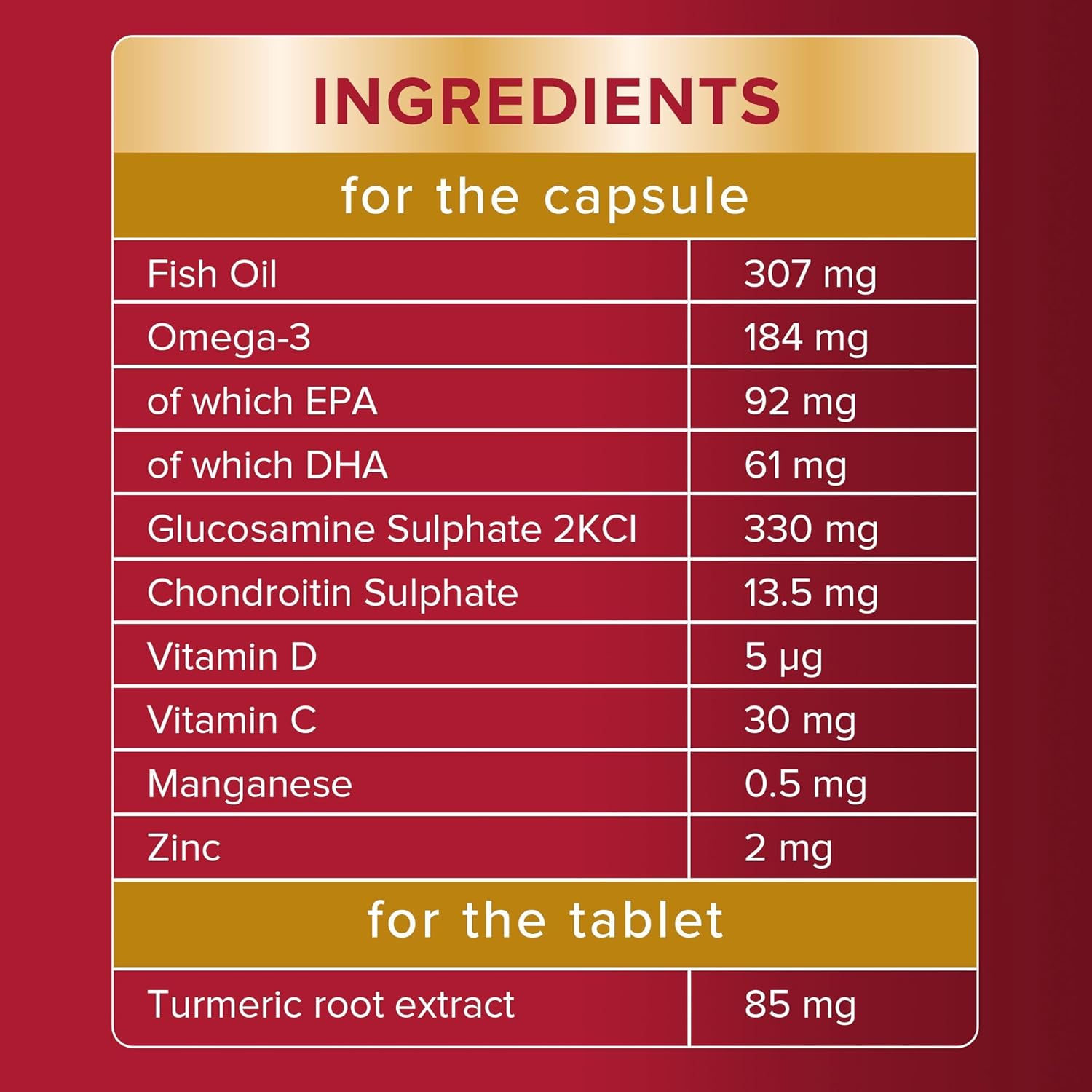 Seven Seas JointCare Plus Turmeric – Omega-3, Glucosamine & Chondroitin