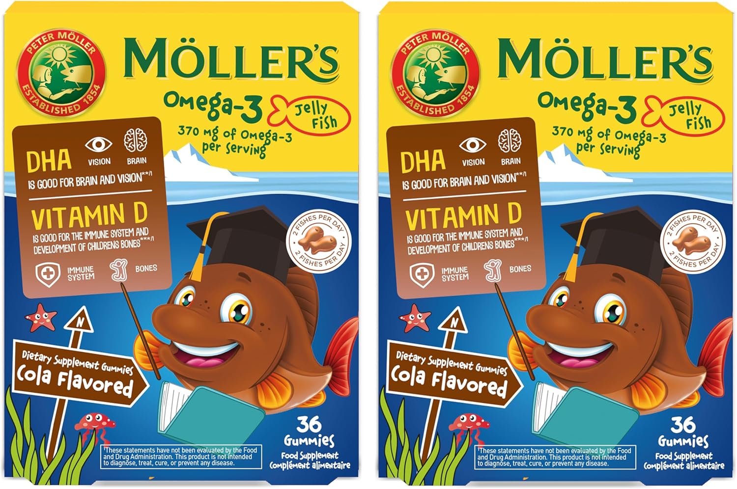 Moller’s ® | Omega 3 Jellies for Children | Cola | 72 Capsules