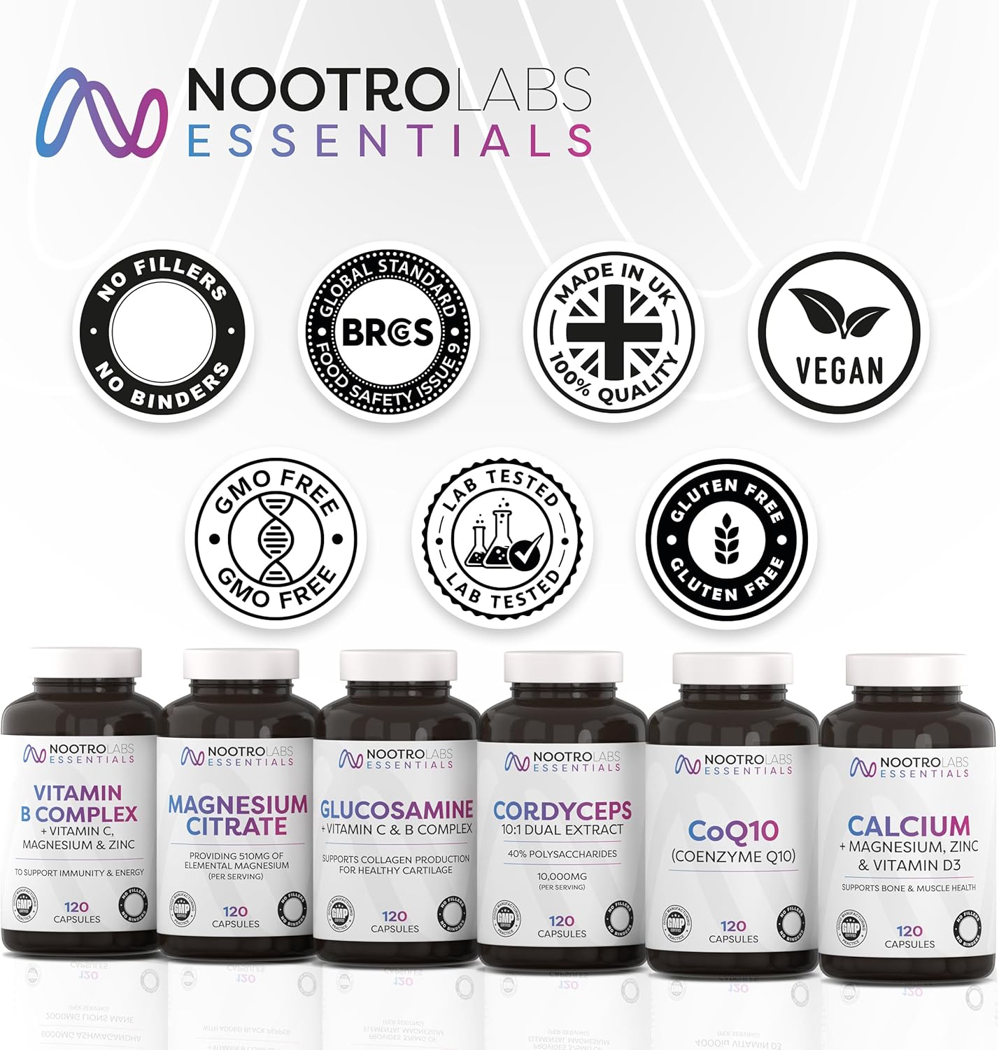 Nootro Essentials Cordyceps Supplements, High Strength 10:1 Mushroom Extract with 10000Mg & 40% Polysaccharides, Supports Peak Performance & Energy Levels (60 Servings, 2 Months Supply)