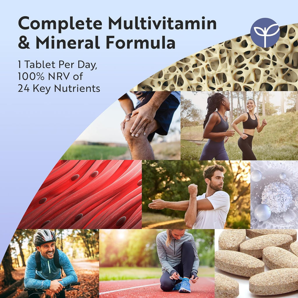 Multivitamins & Minerals – 365 Vegan Tablets, 1 Year Supply