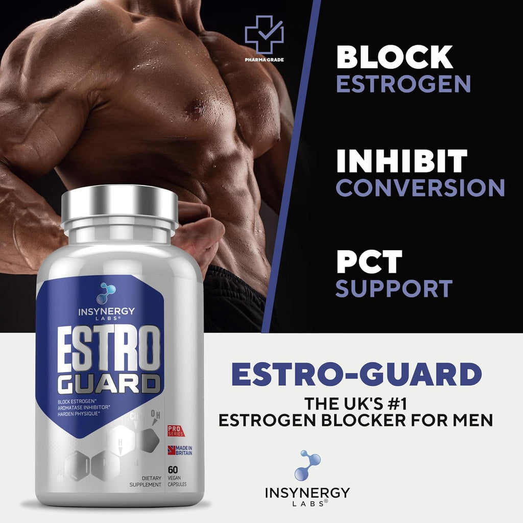 Estro Guard Estrogen Blocker for Men – 60 Vegan Capsules, Hormone Support