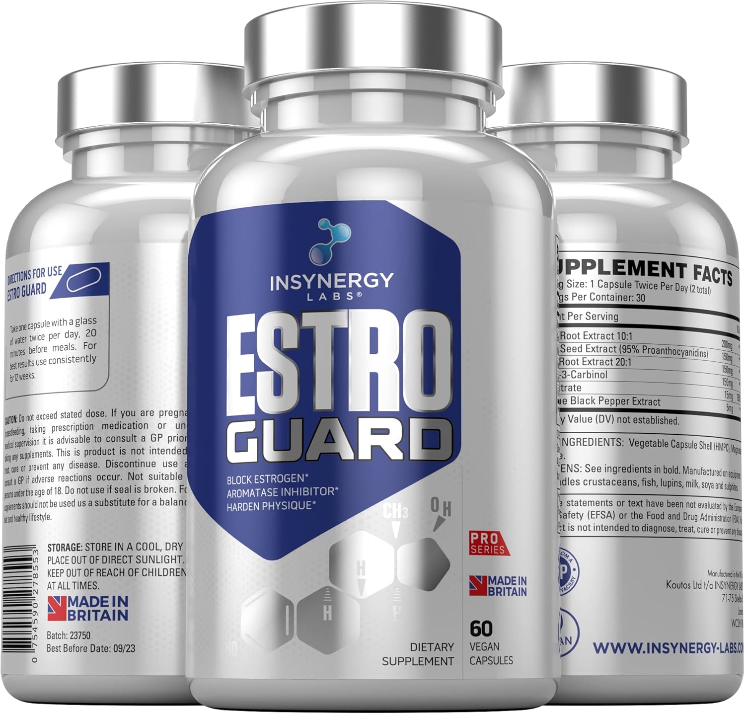 Estro Guard Estrogen Blocker for Men – 60 Vegan Capsules, Hormone Support