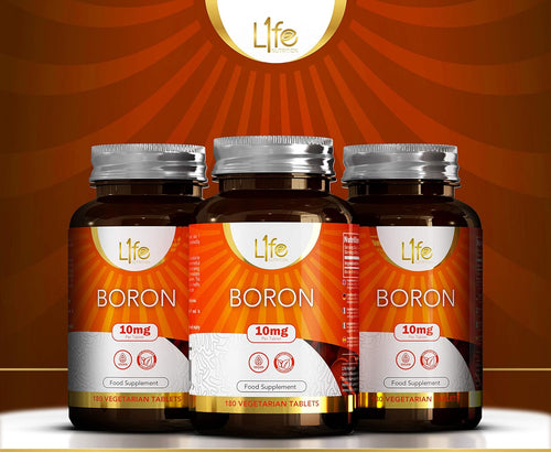 Boron Supplements 10mg – 180 Vegan Tablets, 6 Month Supply, UK Made