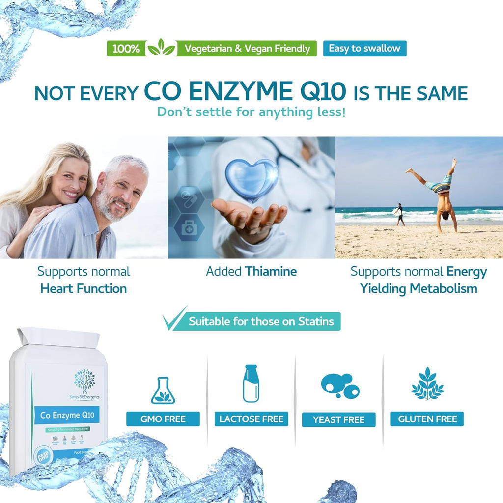 Co Enzyme Q10 CoQ10 300mg 60 Capsules - Superior Naturally Fermented Trans Form