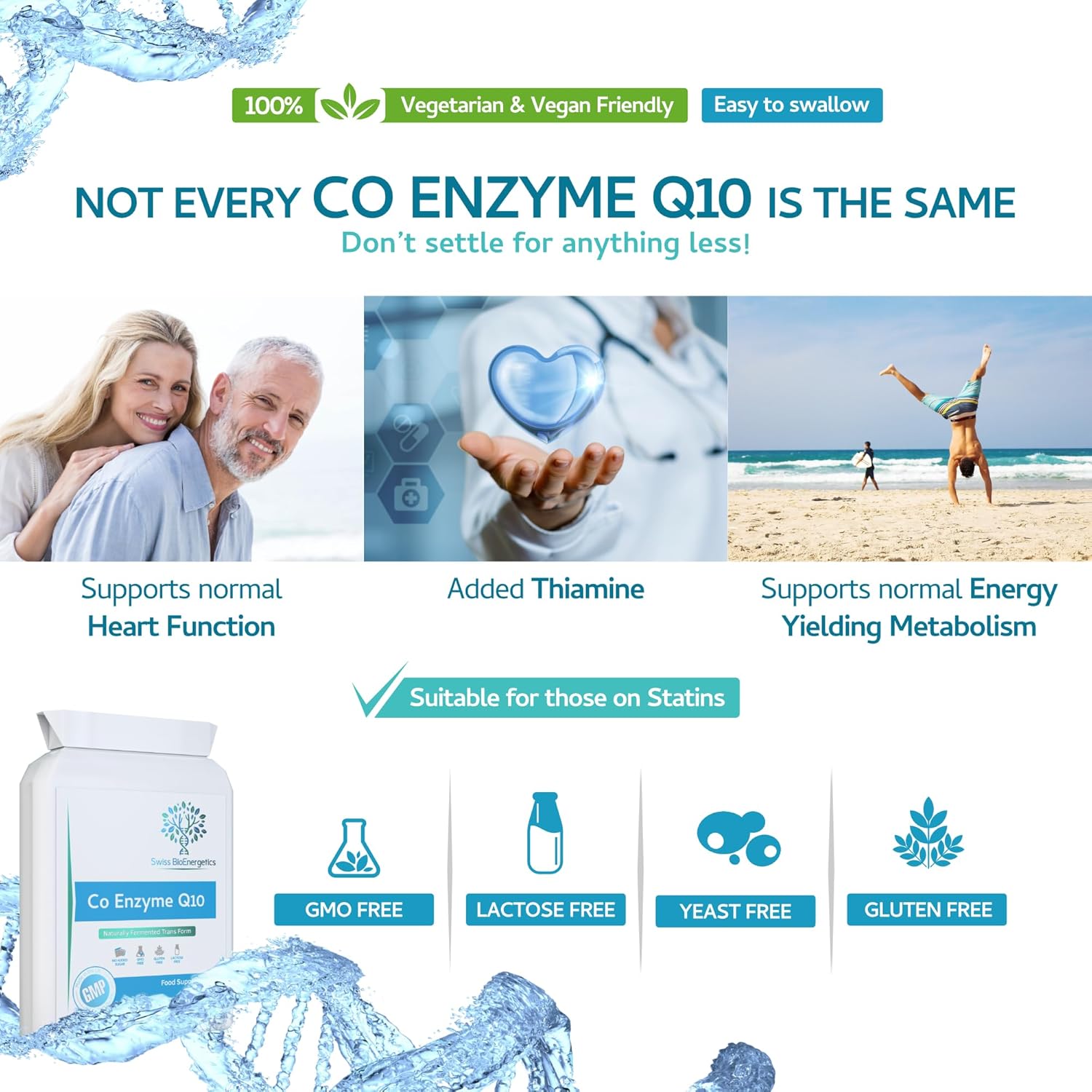 Co Enzyme Q10 CoQ10 300mg 60 Capsules - Superior Naturally Fermented Trans Form