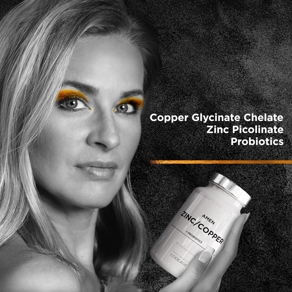 Zinc & Copper + Probiotics – 90 Capsules, 3 Month Supply, Vegan