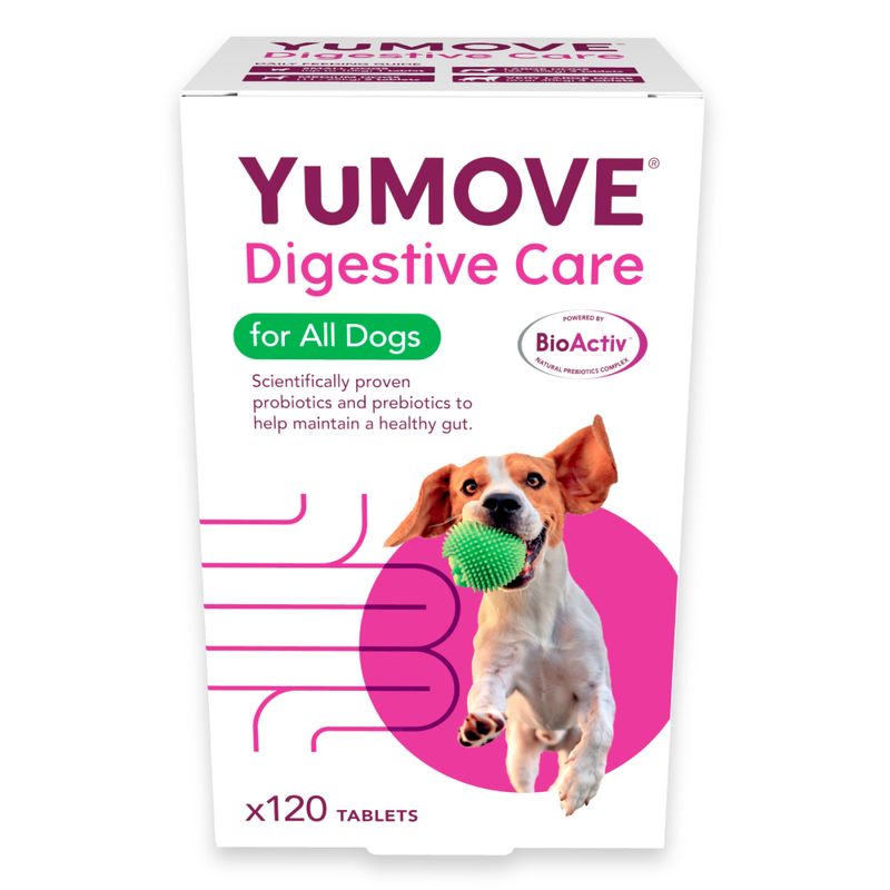 YuMOVE Digestive Care for Dogs – 120 Tablets, Pre & Probiotic