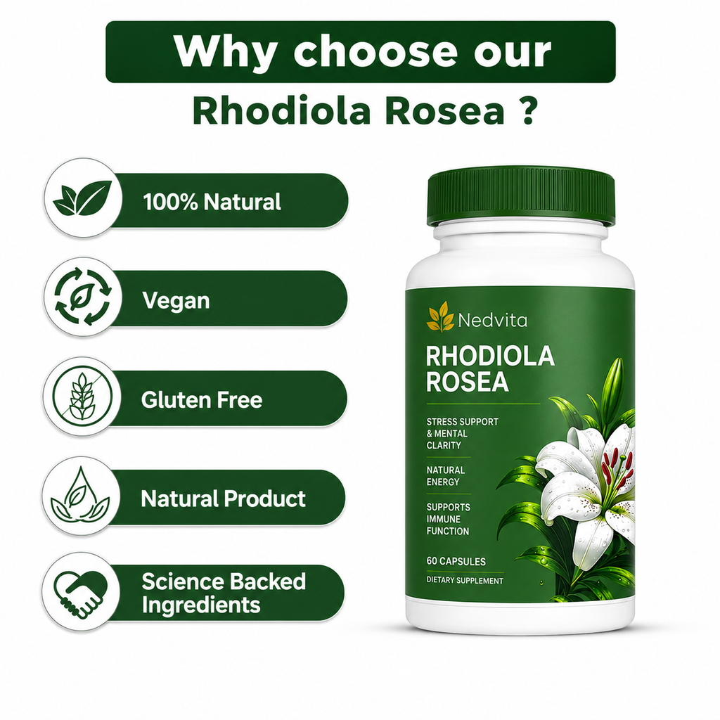 Rhodiola Rosea Capsules – Stress & Energy Support