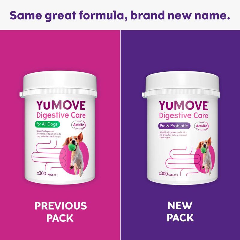 YuMOVE Digestive Care for Dogs – 120 Tablets, Pre & Probiotic
