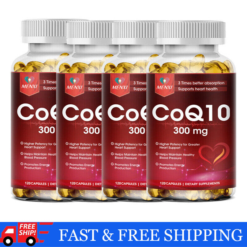 CoQ10 Coenzyme Q10 300mg – 120 Capsules, Heart & Energy Antioxidant