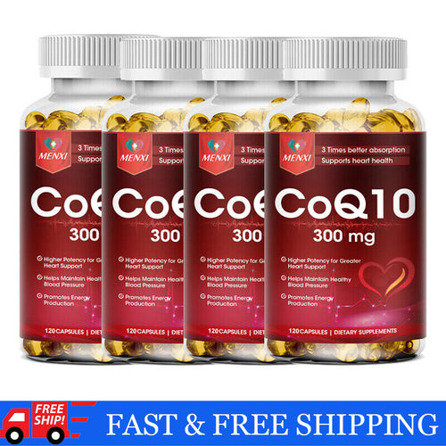 CoQ10 Coenzyme Q10 300mg – 120 Capsules, Heart & Energy Antioxidant