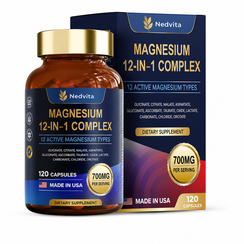 Magnesium 12 in 1 Complex 700mg Glycinate Citrate Malate Taurate