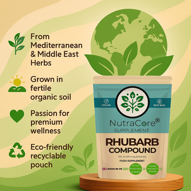 Rhubarb Compound Capsule 5000mg (3%Anthraquinones)-Weight Control, 100% Vegan