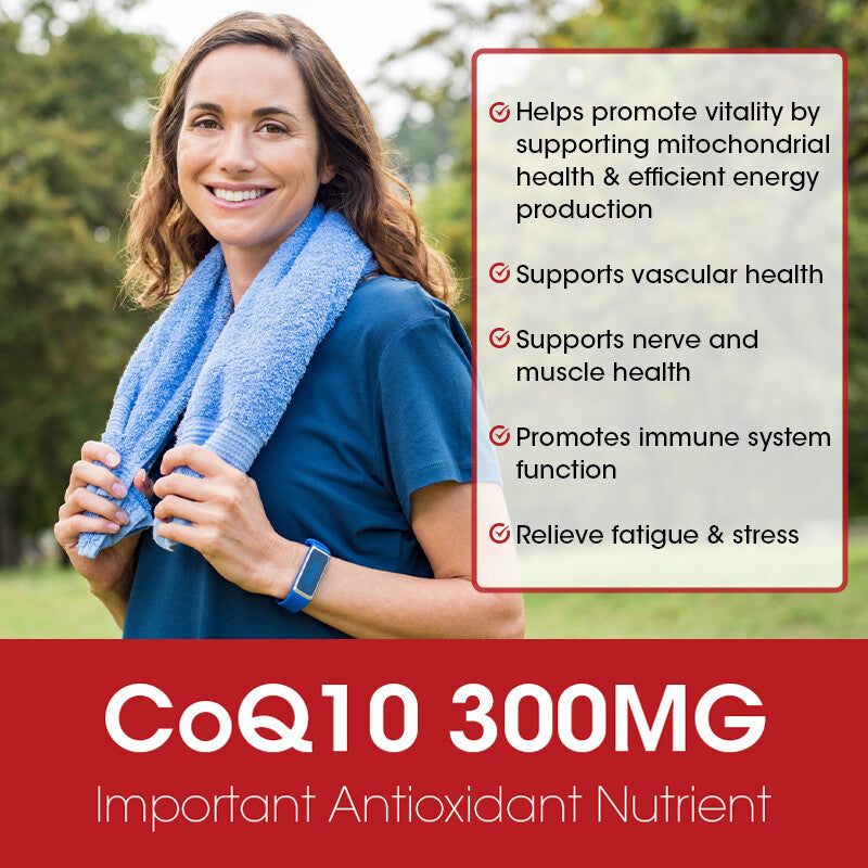 CoQ10 Coenzyme Q10 300mg – 120 Capsules, Heart & Energy Antioxidant