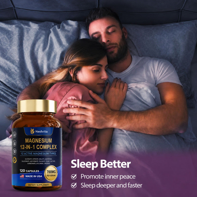 Magnesium 12 in 1 Complex 700mg Glycinate Citrate Malate Taurate