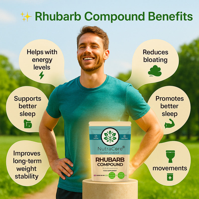 Rhubarb Compound Capsule 5000mg (3%Anthraquinones)-Weight Control, 100% Vegan