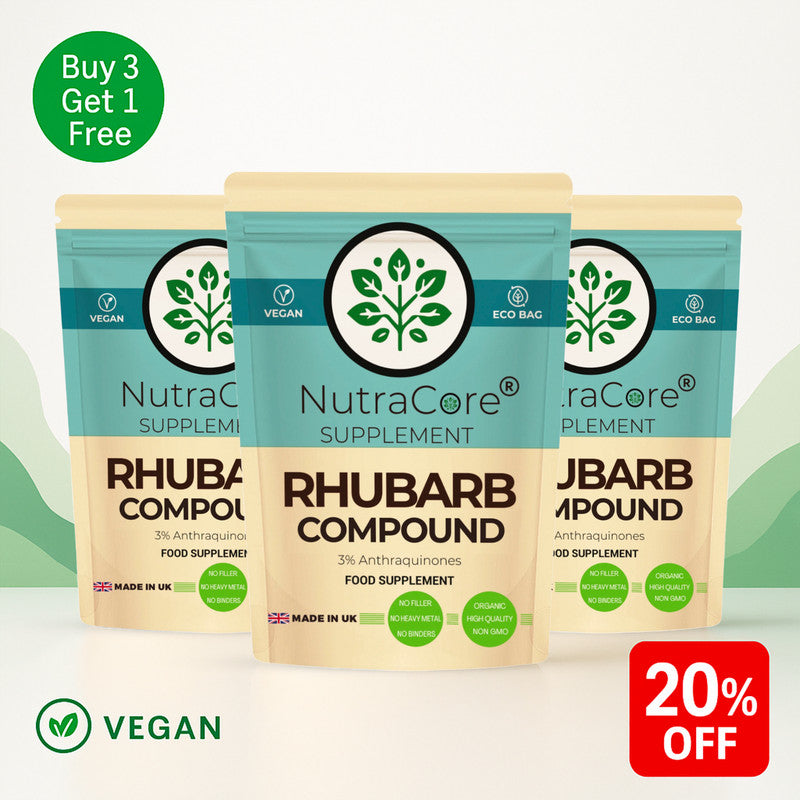 Rhubarb Compound Capsule 5000mg (3%Anthraquinones)-Weight Control, 100% Vegan