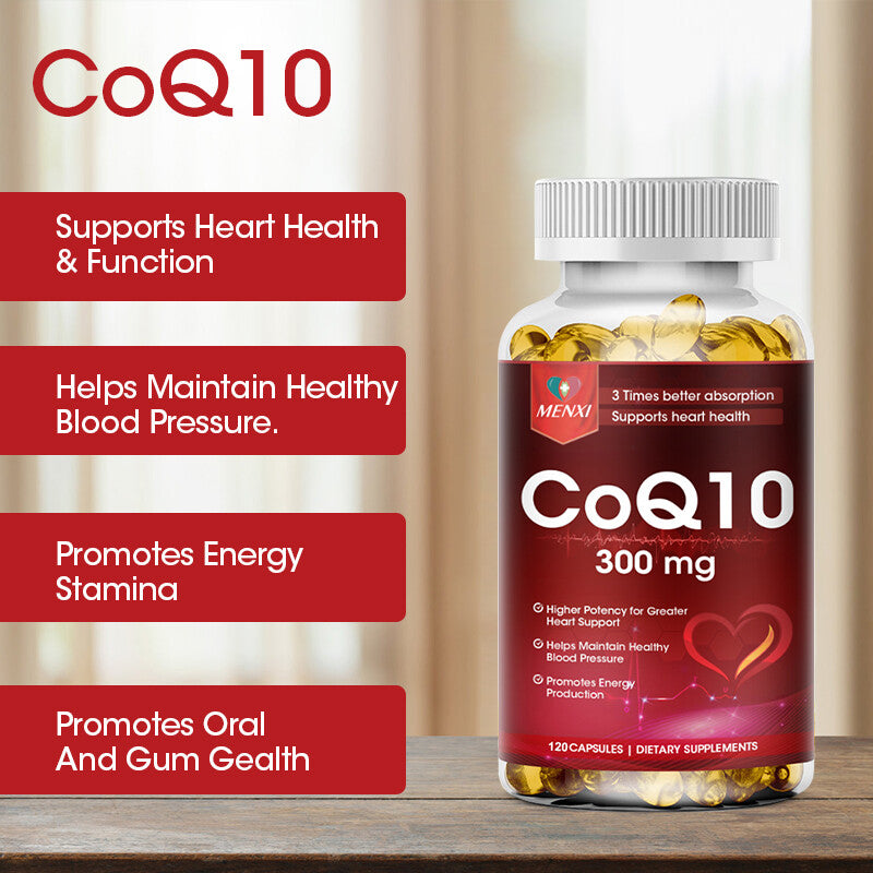 CoQ10 Coenzyme Q10 300mg – 120 Capsules, Heart & Energy Antioxidant